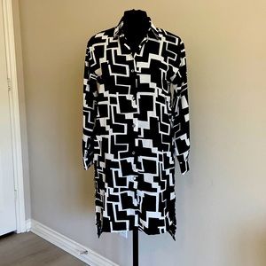 Geo Print Tunic Shirt Dress